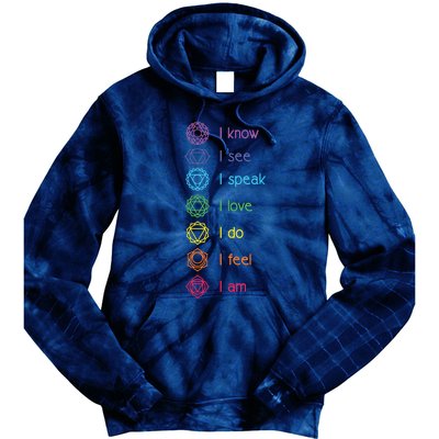 Chakra Alignment Yoga Meditation Spiritual Tie Dye Hoodie