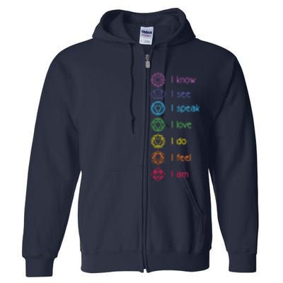 Chakra Alignment Yoga Meditation Spiritual Full Zip Hoodie