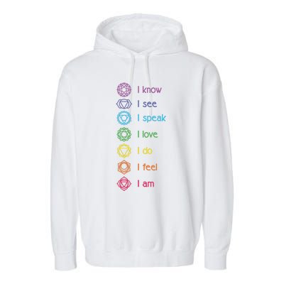 Chakra Alignment Yoga Meditation Spiritual Garment-Dyed Fleece Hoodie