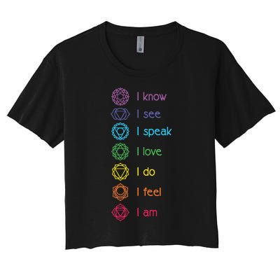 Chakra Alignt Yoga Meditation Spiritual Women's Crop Top Tee