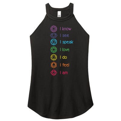 Chakra Alignt Yoga Meditation Spiritual Women’s Perfect Tri Rocker Tank