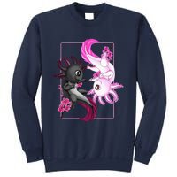 Cute Axolotl Yin Yang Plush Pets Cherry Blossom Sweatshirt