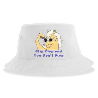 Clip-Clop And You Don't Stop Horse funny Sustainable Bucket Hat