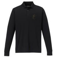 Celestial Aquarius Zodiac Sign November December Birthday Performance Long Sleeve Polo