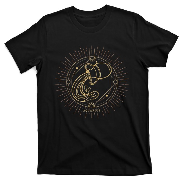 Celestial Aquarius Zodiac Sign November December Birthday T-Shirt