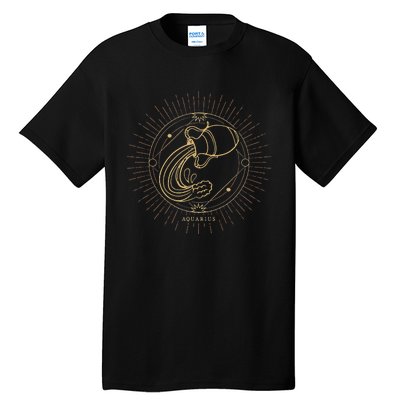 Celestial Aquarius Zodiac Sign November December Birthday Tall T-Shirt