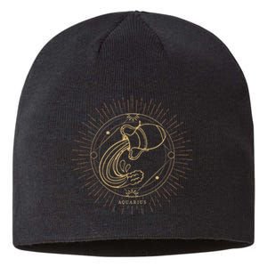 Celestial Aquarius Zodiac Sign November December Birthday Sustainable Beanie