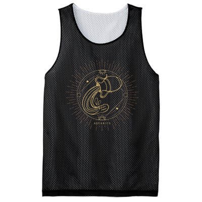 Celestial Aquarius Zodiac Sign November December Birthday Mesh Reversible Basketball Jersey Tank