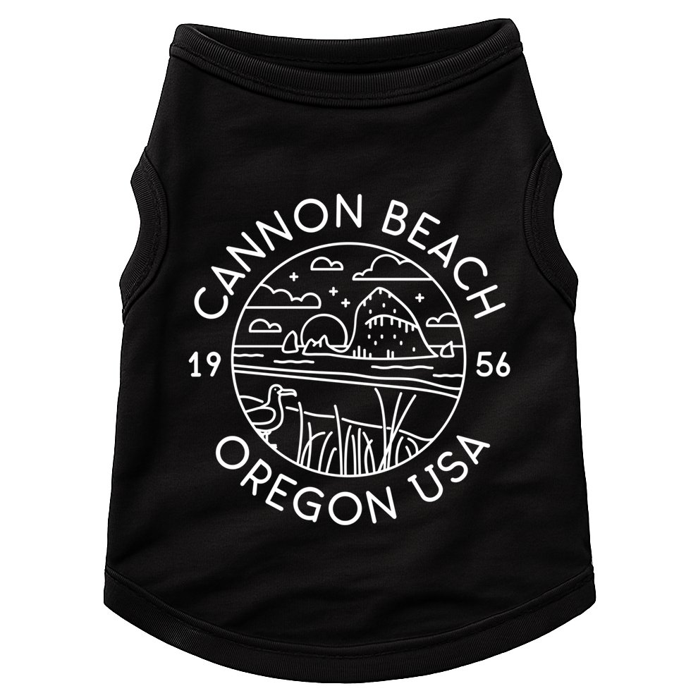 Cannon Beach 1956 Oregon Clatsop Gift Doggie Tank