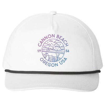 Cannon Beach 1956 Oregon Clatsop Gift Snapback Five-Panel Rope Hat