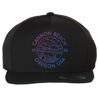 Cannon Beach 1956 Oregon Clatsop Gift Wool Snapback Cap