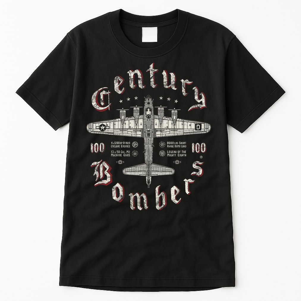 Century Bombers 100th Bomb Group B 17 Tall T-Shirt