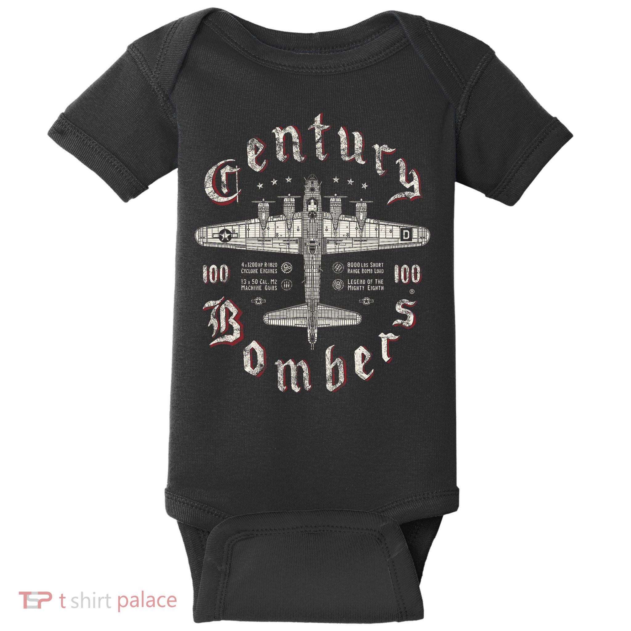 Century Bombers 100th Bomb Group B 17 Baby Bodysuit