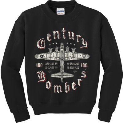 Century Bombers 100th Bomb Group B 17 Kids Sweatshirt