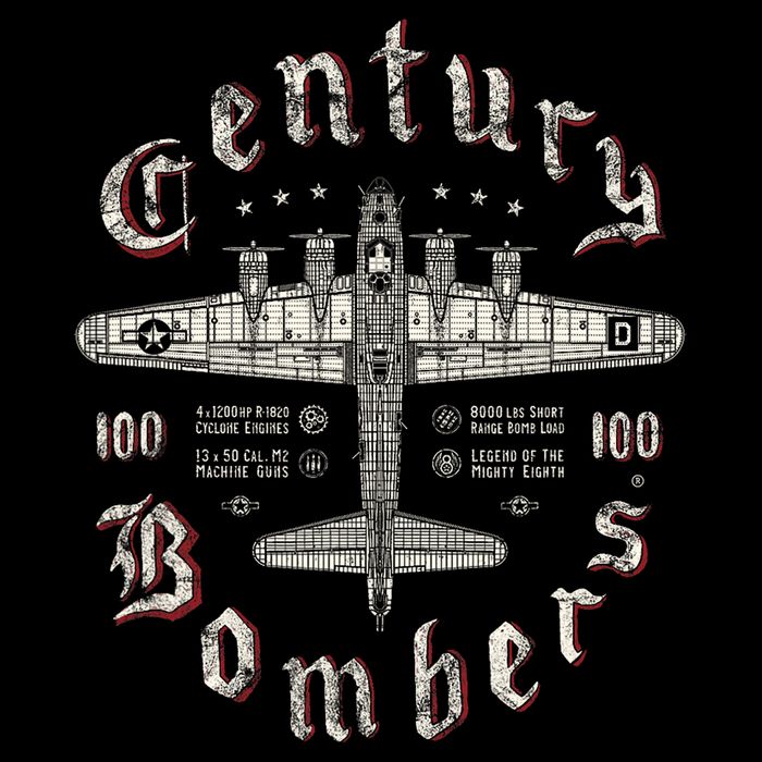Century Bombers 100th Bomb Group B 17 Wool Snapback Cap