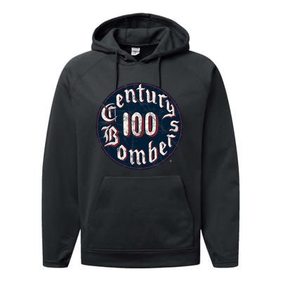 Century Bombers 100th Bomb Group B 17 Trending Design Performance Fleece Hoodie