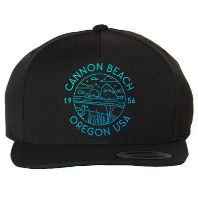 Cannon Beach 1956 Oregon Clatsop Gift Wool Snapback Cap