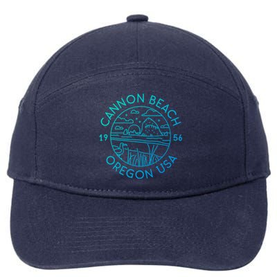 Cannon Beach 1956 Oregon Clatsop Gift 7-Panel Snapback Hat