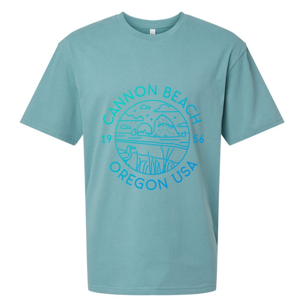 Cannon Beach 1956 Oregon Clatsop Gift Sueded Cloud Jersey T-Shirt
