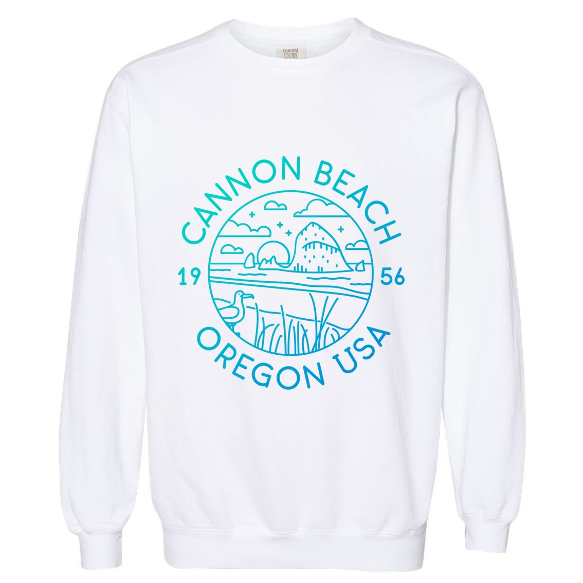 Cannon Beach 1956 Oregon Clatsop Gift Garment-Dyed Sweatshirt