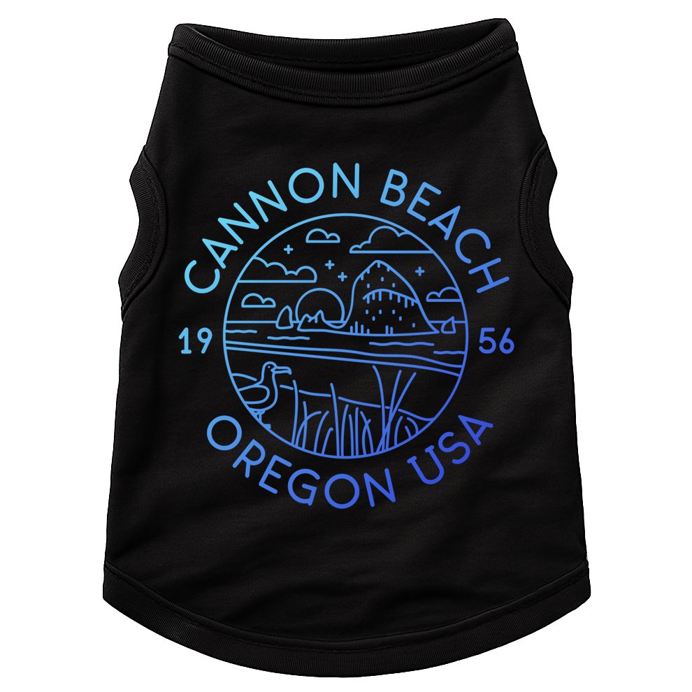 Cannon Beach 1956 Oregon Clatsop Gift Doggie Tank