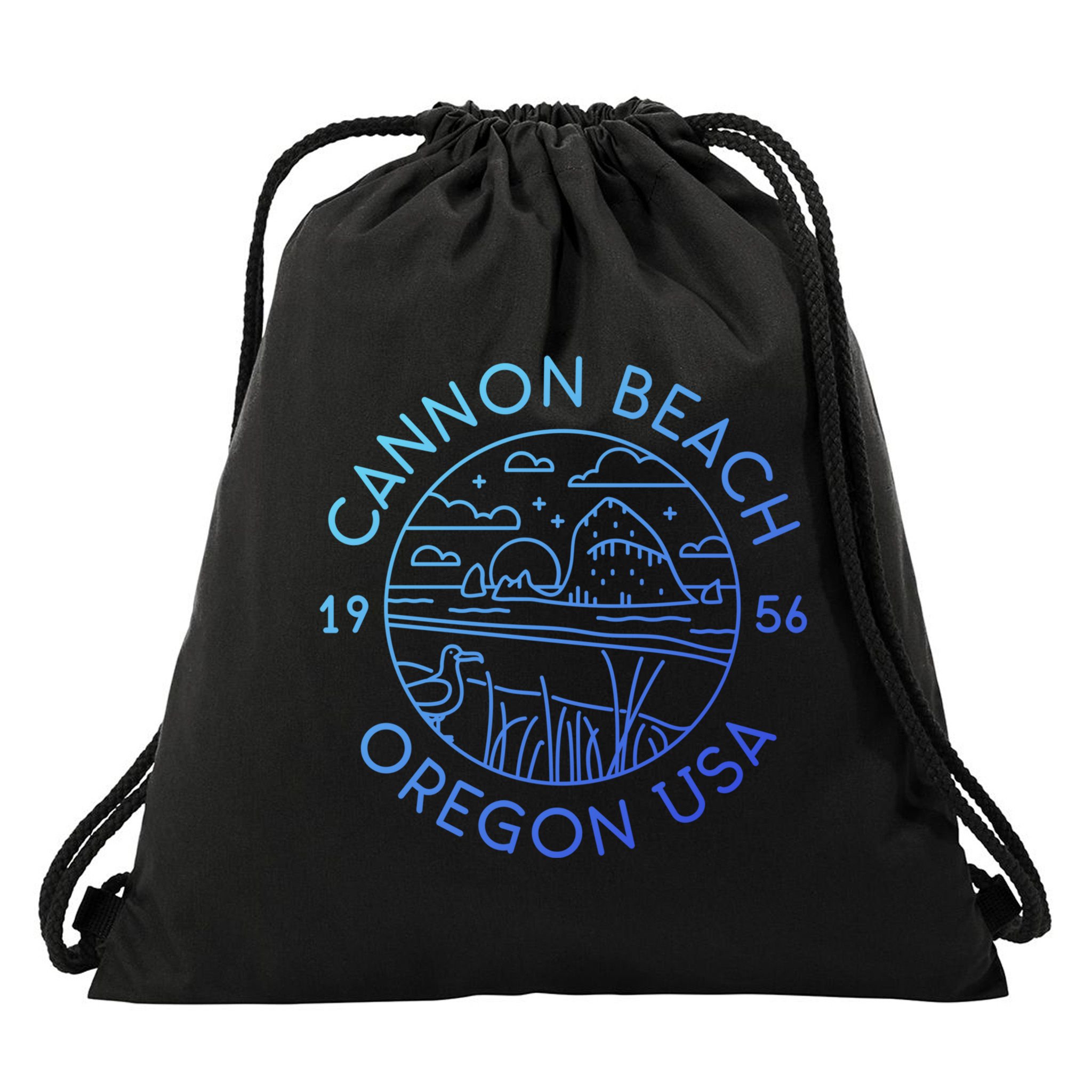 Cannon Beach 1956 Oregon Clatsop Gift Drawstring Bag
