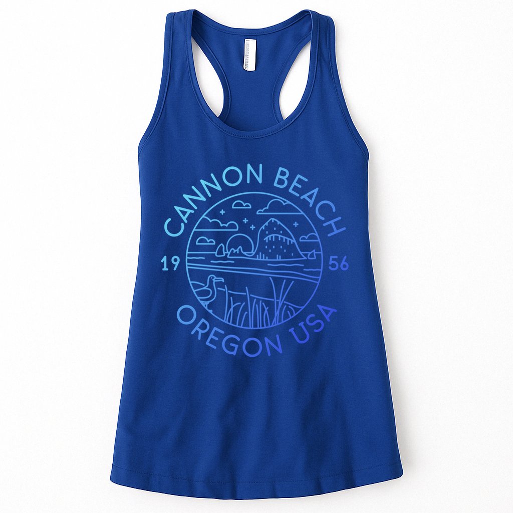 Cannon Beach 1956 Oregon Clatsop Gift Womens Tank Top