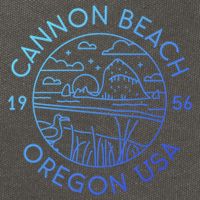 Cannon Beach 1956 Oregon Clatsop Gift Cotton Canvas Backpack