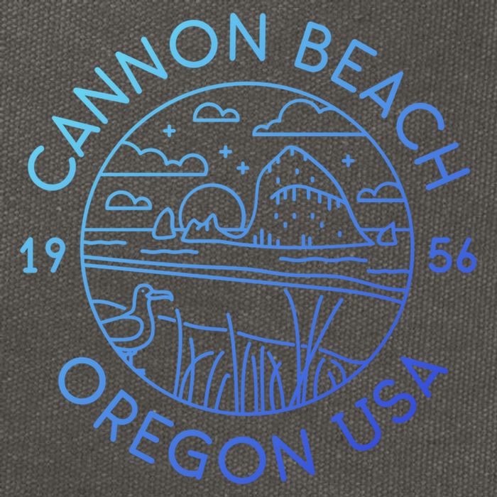 Cannon Beach 1956 Oregon Clatsop Gift Cotton Canvas Backpack