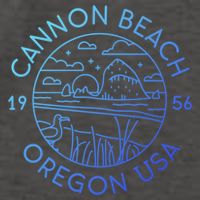 Cannon Beach 1956 Oregon Clatsop Gift Vector Backpack