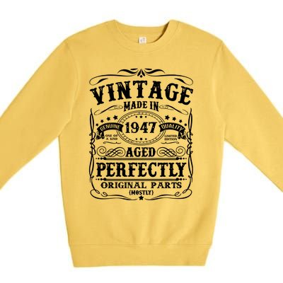 Classic Birthday 1947 Gift 75th Birthday Premium Crewneck Sweatshirt