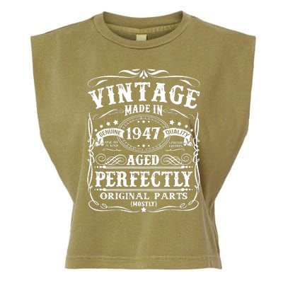 Classic Birthday 1947 Gift 75th Birthday Garment-Dyed Women's Muscle Tee