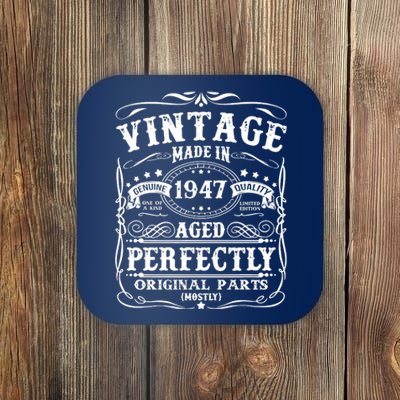 Classic Birthday 1947 Gift 75th Birthday Coaster