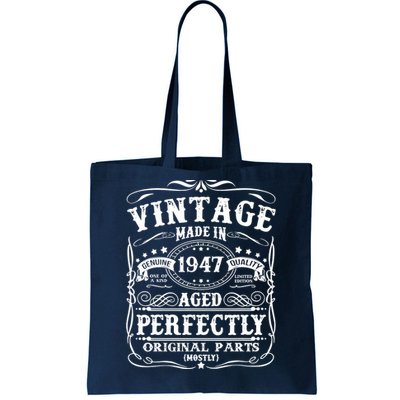 Classic Birthday 1947 Gift 75th Birthday Tote Bag