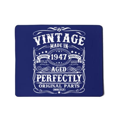 Classic Birthday 1947 Gift 75th Birthday Mousepad