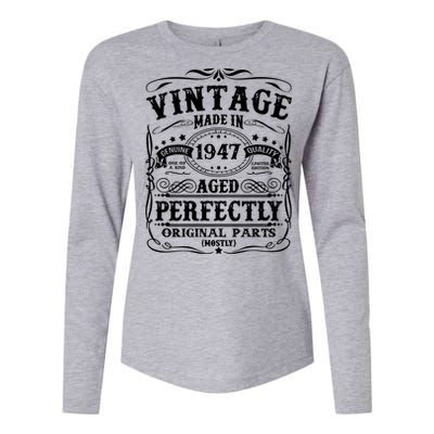 Classic Birthday 1947 Gift 75th Birthday Womens Cotton Relaxed Long Sleeve T-Shirt