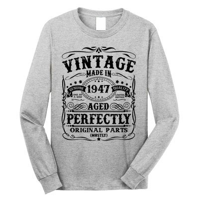 Classic Birthday 1947 Gift 75th Birthday Long Sleeve Shirt