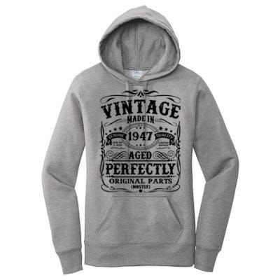 Classic Birthday 1947 Gift 75th Birthday Women's Pullover Hoodie