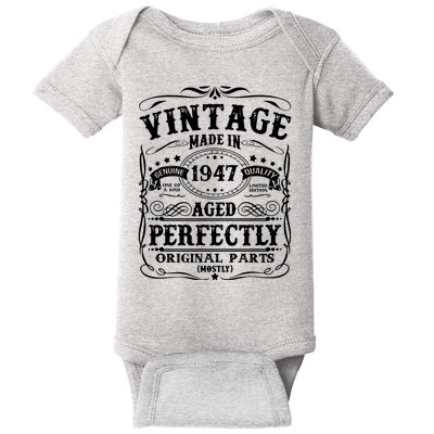 Classic Birthday 1947 Gift 75th Birthday Baby Bodysuit