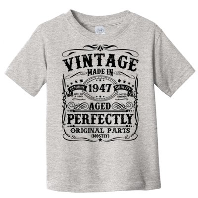 Classic Birthday 1947 Gift 75th Birthday Toddler T-Shirt