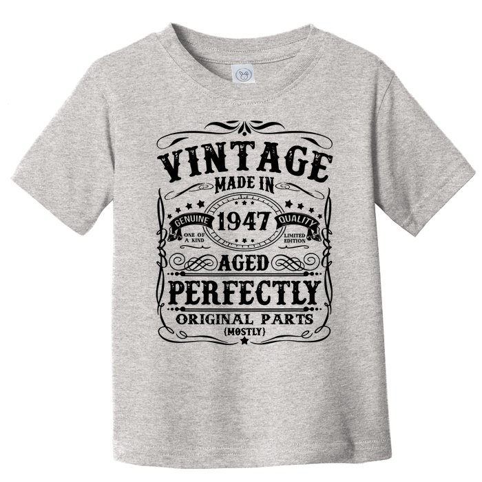 Classic Birthday 1947 Gift 75th Birthday Toddler T-Shirt