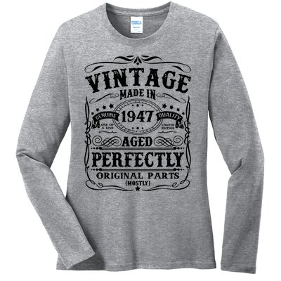 Classic Birthday 1947 Gift 75th Birthday Ladies Long Sleeve Shirt