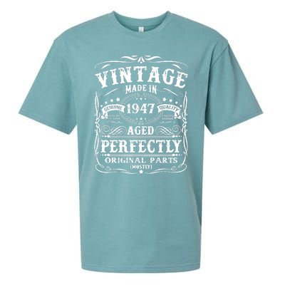 Classic Birthday 1947 Gift 75th Birthday Sueded Cloud Jersey T-Shirt