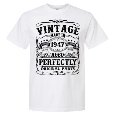 Classic Birthday 1947 Gift 75th Birthday Garment-Dyed Heavyweight T-Shirt