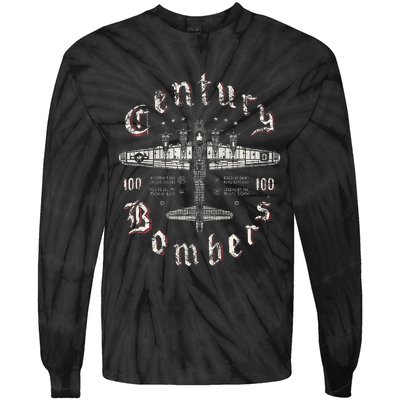 Century Bombers 100th Bomb Group B17 Tie-Dye Long Sleeve Shirt