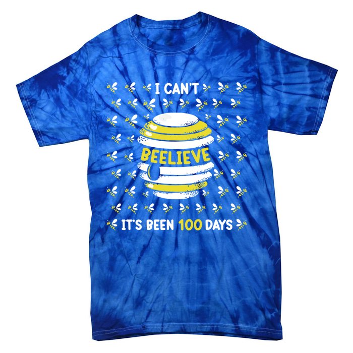 Can't Believe 100 Days Of School Teachers Boys Girls Gift Tie-Dye T-Shirt