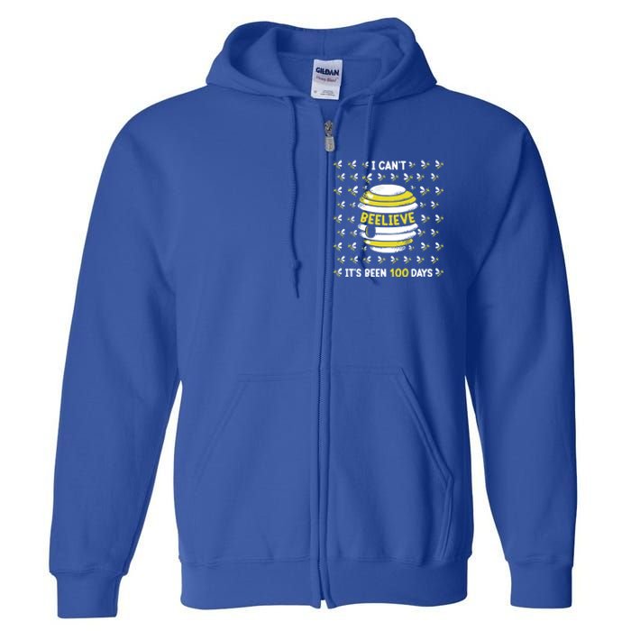 Can't Believe 100 Days Of School Teachers Boys Girls Gift Full Zip Hoodie