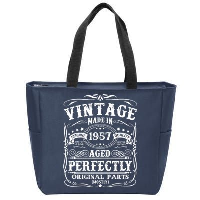 Classic Birthday 1957 Gift 65th Birthday Zip Tote Bag