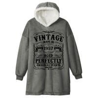 Classic Birthday 1957 Gift 65th Birthday Hooded Wearable Blanket