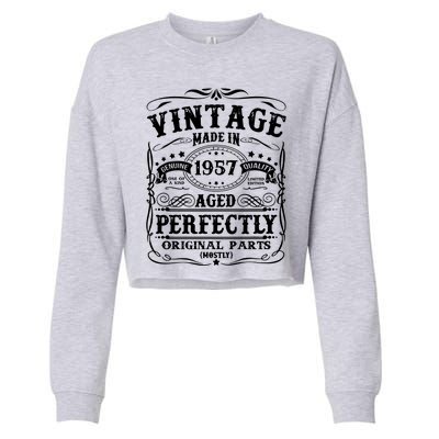 Classic Birthday 1957 Gift 65th Birthday Cropped Pullover Crew